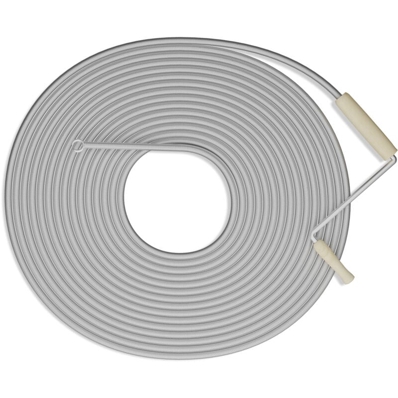 immagine 0 del prodotto relaxdays sonda sturatubi, 15 m, spirale sturalavandini meccanica, sondino per wc, doccia, vasca, in acciaio, argento