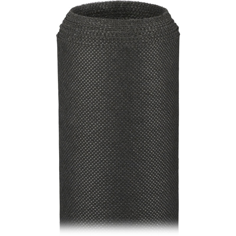 foto del prodotto relaxdays telo per pacciamatura, 50g metro quadrato, protezione per le piante, impermeabile, anti uv, nero