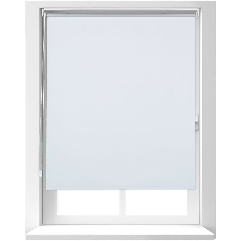 foto del prodotto relaxdays tenda a rullo per interni termica, tendina oscurante e isolante, catenella, 100x160cm, tessuto l 95 cm, bianco