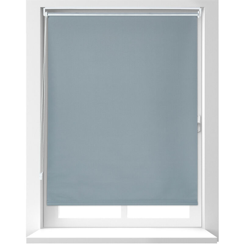 foto del prodotto relaxdays tenda a rullo per interni termica, tendina oscurante e isolante, catenella, 100x160cm, tessuto l 95 cm, grigio