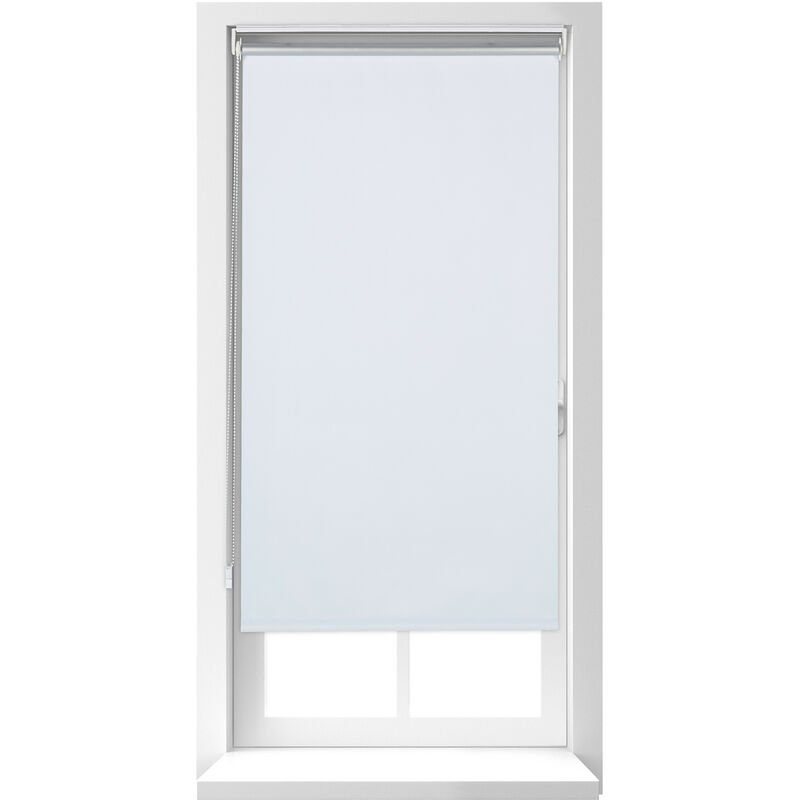 foto del prodotto relaxdays tenda a rullo per interni termica, tendina oscurante e isolante, catenella, 60x160cm, tessuto l 56 cm, bianco