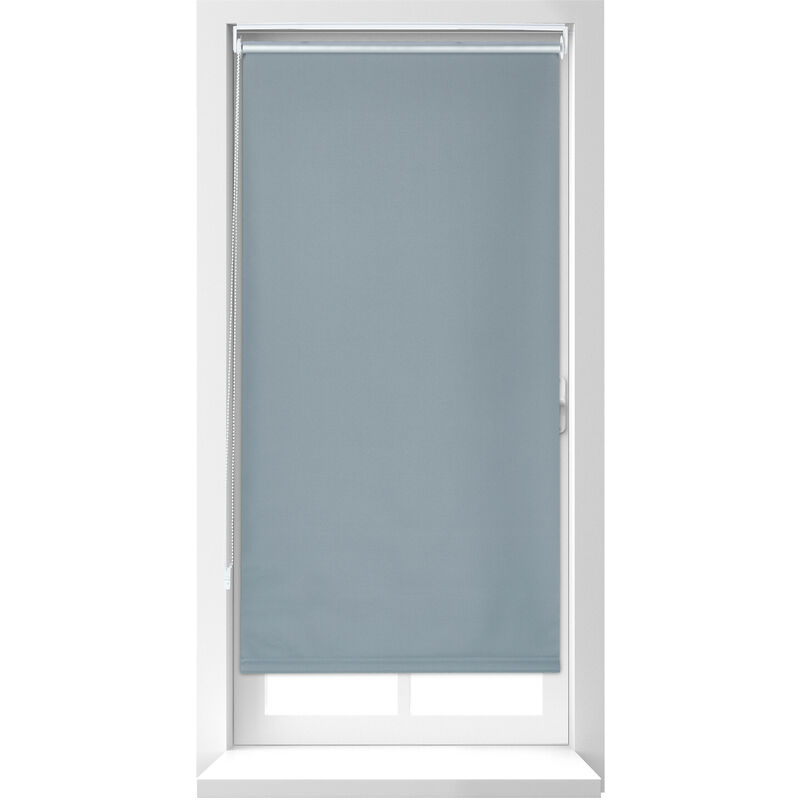 foto del prodotto relaxdays tenda a rullo per interni termica, tendina oscurante e isolante, catenella, 60x160cm, tessuto l 56 cm, grigio