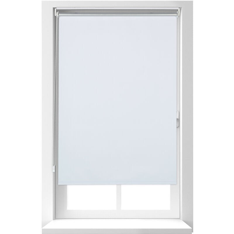 foto del prodotto relaxdays - tenda a rullo per interni termica, tendina oscurante e isolante, catenella, 80x160cm, tessuto l: 76 cm, bianco