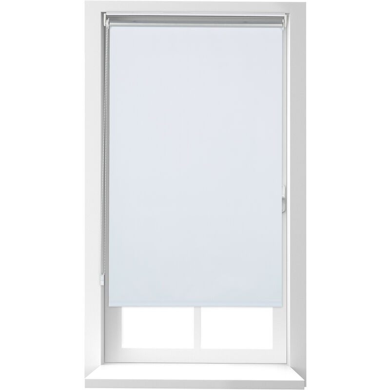 foto del prodotto relaxdays tenda a rullo per interni termica, tendina oscurante e isolante, catenella, 90x220cm, tessuto l 86 cm, bianco