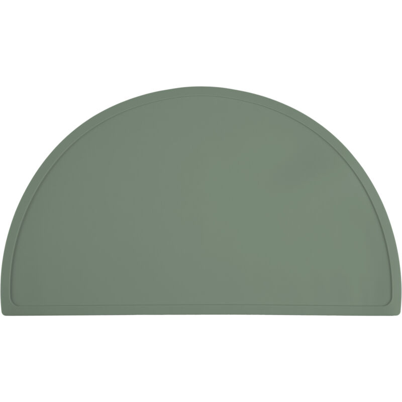 foto del prodotto relaxdays tovaglietta silicone bambini, tappetino antiscivolo per merenda ad asilo e scuola, 41,5x24 cm, verde scuro