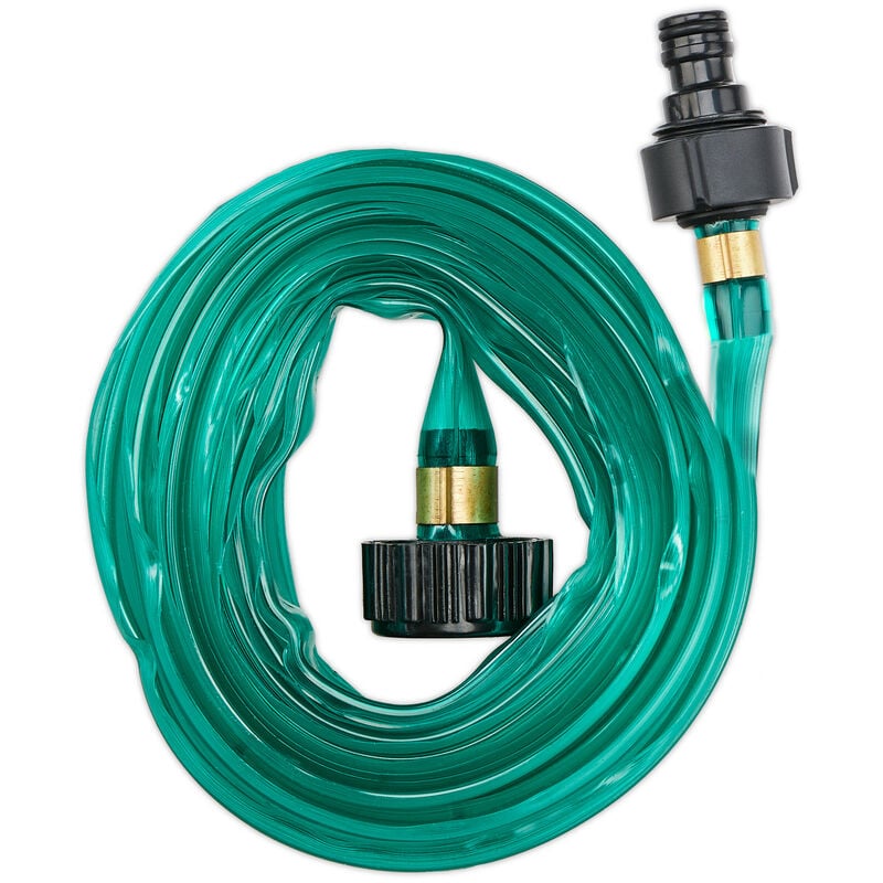 foto del prodotto relaxdays tubo per irrigazione a goccia, 3 m, per innaffiare orto e prato, piatto, tubicino forato gioccolatoio, verde