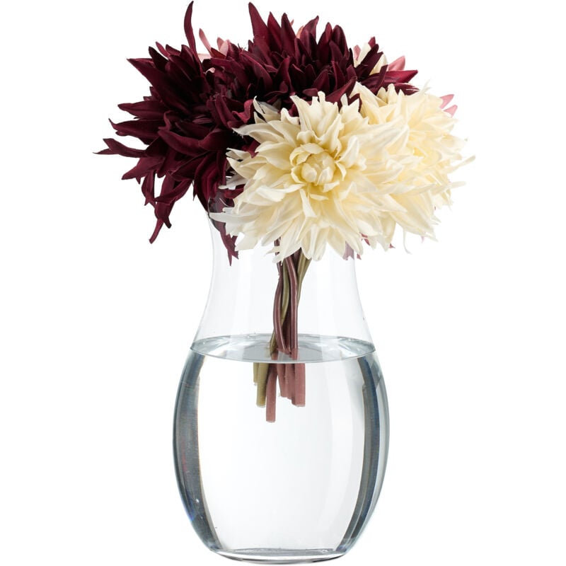 foto del prodotto relaxdays vaso in vetro decorativo, vasetto per fiori da interno, hxd 26 x 15 cm, decorazione centrotavola, trasparente