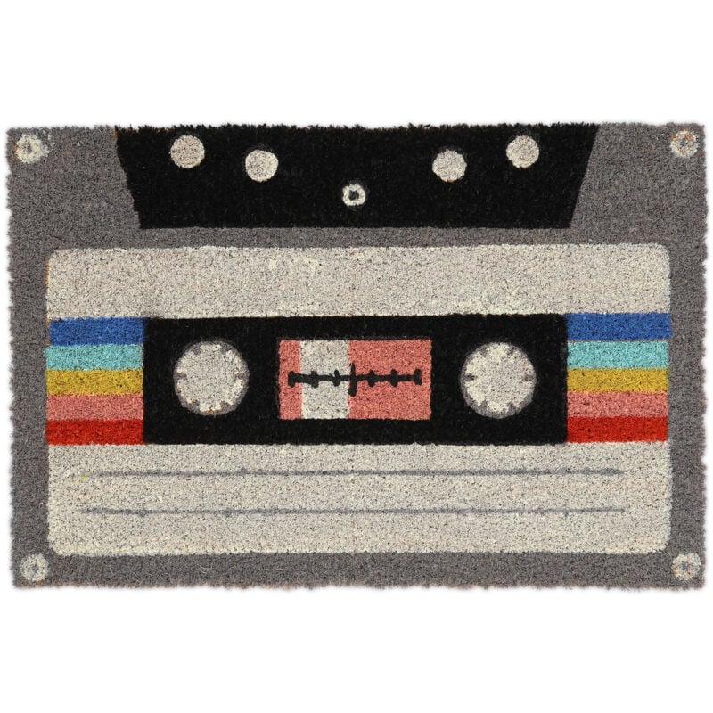 foto del prodotto relaxdays zerbino ingresso esterno, design moderno a cassetta, in cocco, 60x40 cm, tappetino antiscivolo simpatico