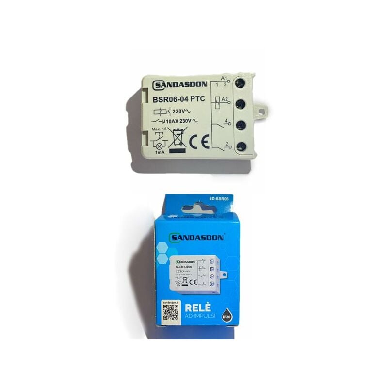 foto del prodotto rele' ad impulsi commutatore 2 contatto 220v sd-bsr06 01