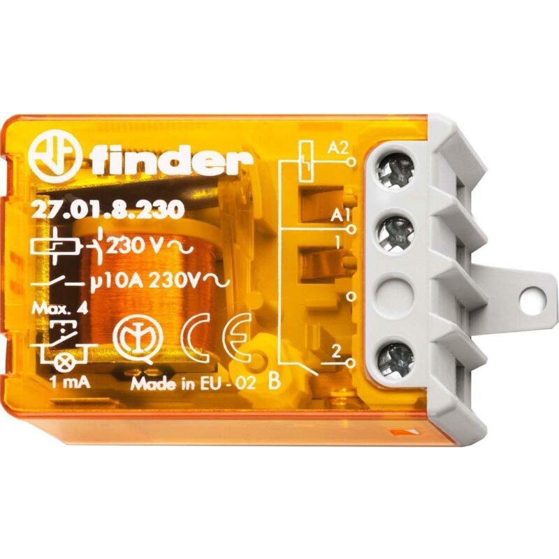 foto del prodotto rele interruttore 1 polo 10a 230v 270182300000 27.01.8.230.0000 finder
