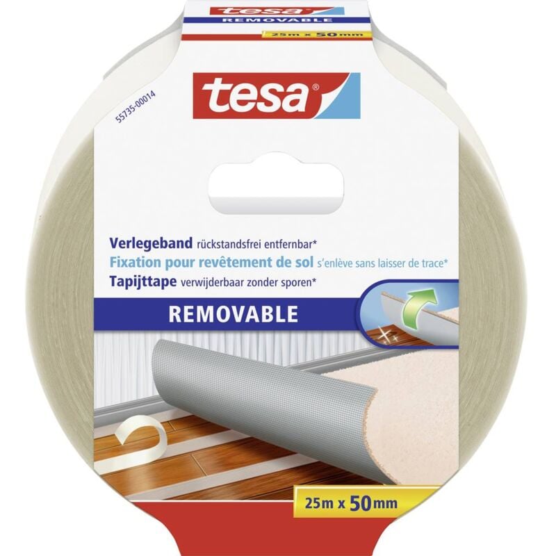 foto del prodotto removable 55735 00014 11 nastro per posa pavimentazioni e tappeti beige l x l 25 m x 50 mm 1 pz. tesa