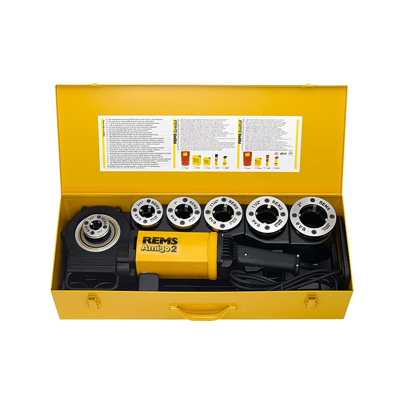 foto del prodotto rems filiera elettrica con bussole a ricambio rapido 540020 r220 amigo 2 set r 1 2 2