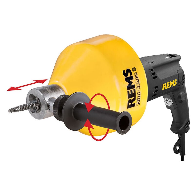 foto del prodotto rems mini cobra s pulitore elettrico per scarichi a spirale 170023 r220