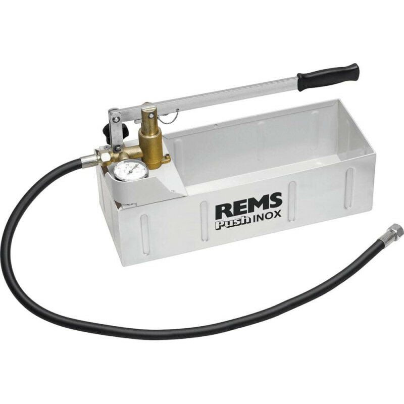 foto del prodotto rems spingere la pompa test di pressione manuale in acciaio inossidabile con manometro. p d 6 mpa 60 bar 870 psi