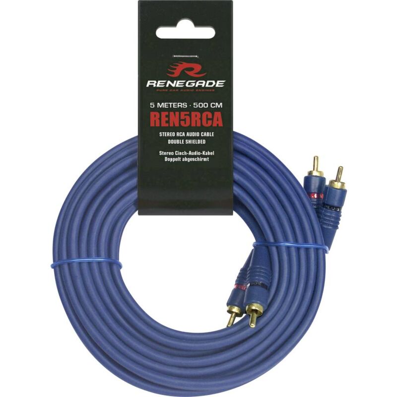 foto del prodotto ren5rca cavo rca 5.00 m 2x spina rca 2x spina rca renegade