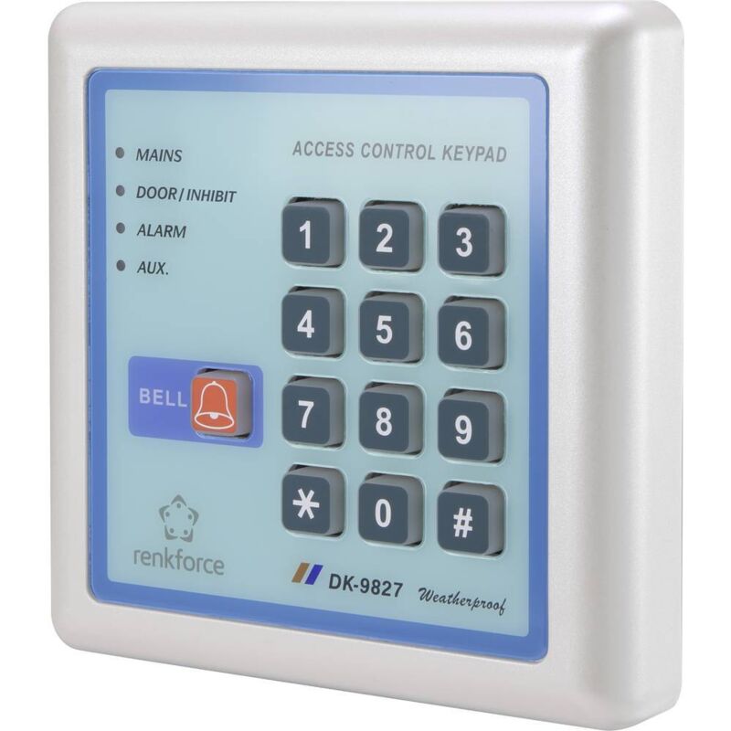 foto del prodotto renkforce 1582598 serratura numerica digitale montaggio superficiale kit 12 v ip65 con tastiera illuminata