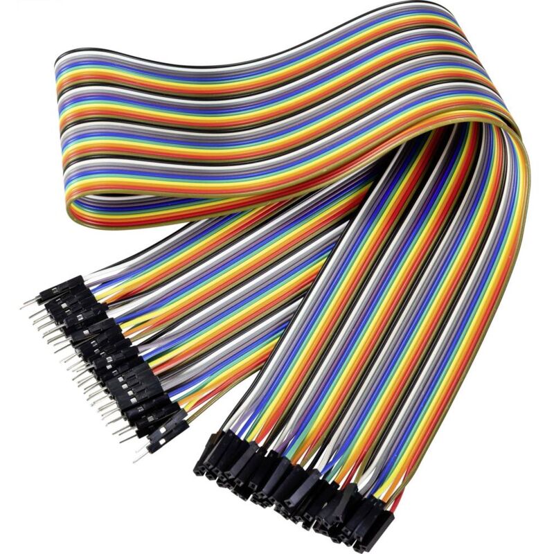 foto del prodotto renkforce jkmf406 cavo jumper arduino, banana pi, raspberry pi 40x spina jumper 40x presa jumper 60.00 cm colorato