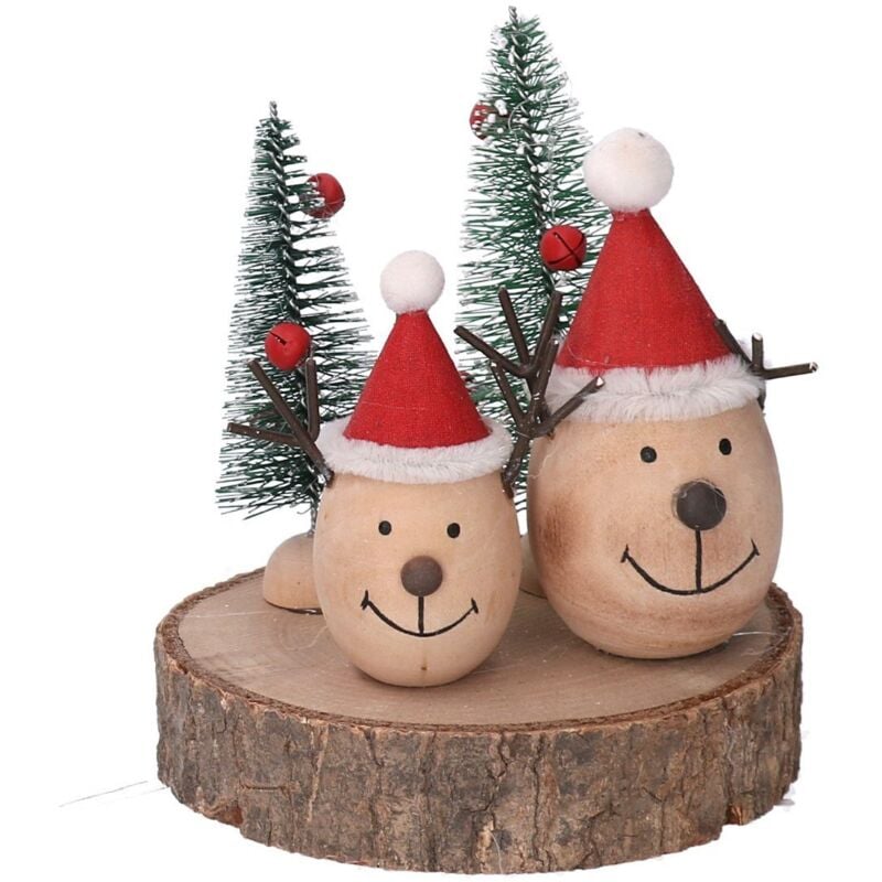 foto del prodotto renna da tavolo decorazione natale legno da appoggio