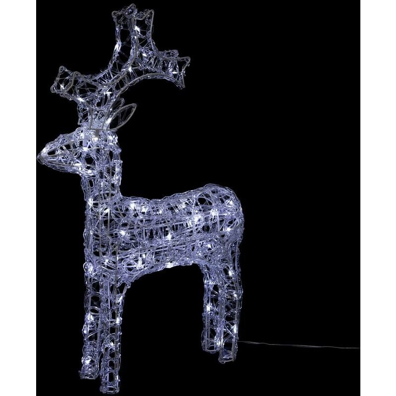 foto del prodotto renna illuminata da esterno h85cm 100 led trasformatore feeric lights christmas