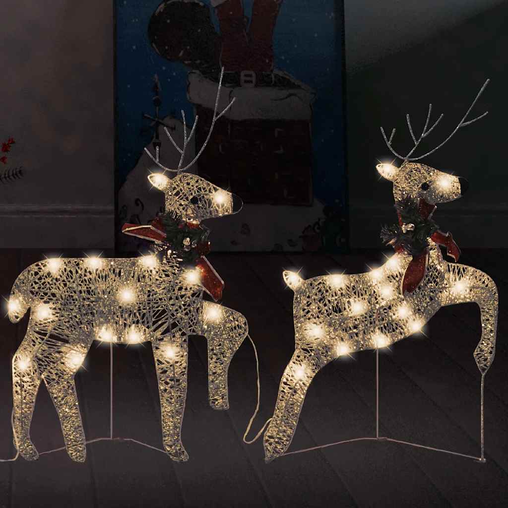 foto del prodotto renne di natale 2 pz oro 40 led