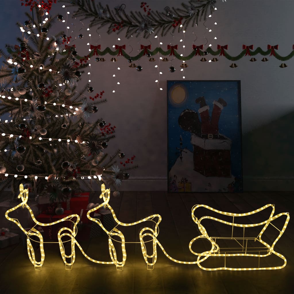 foto del prodotto renne e slitta decorazione natalizia per esterni 576 led cod mxl 37010