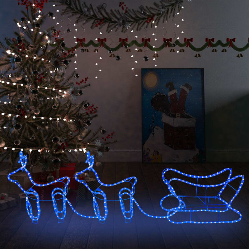 foto del prodotto renne e slitta decorazione natalizia per esterni 576 led vidaxl