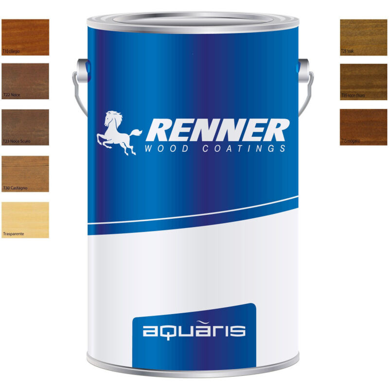 foto del prodotto renner aquaris ym m034 5kg netti impregnante professionale acqua per esterni ed interni, colori disponibili trasparente