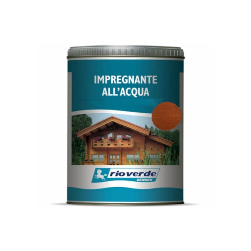 foto del prodotto renner - rio verde - impregnante classico all aposacqua da 0,75 lt rm1510 noce bruno