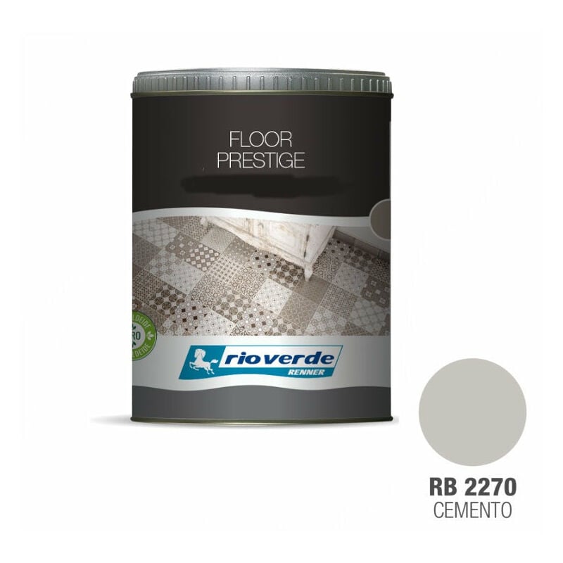 foto del prodotto renner vernice per pavimenti floor prestige rio verde da 0,75 lt rb2270 cemento