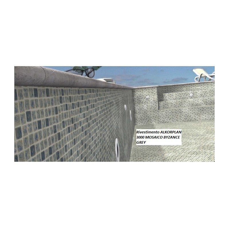 foto del prodotto renolit liner mosaico byzance grey per piscine interrate alkorplan 3000