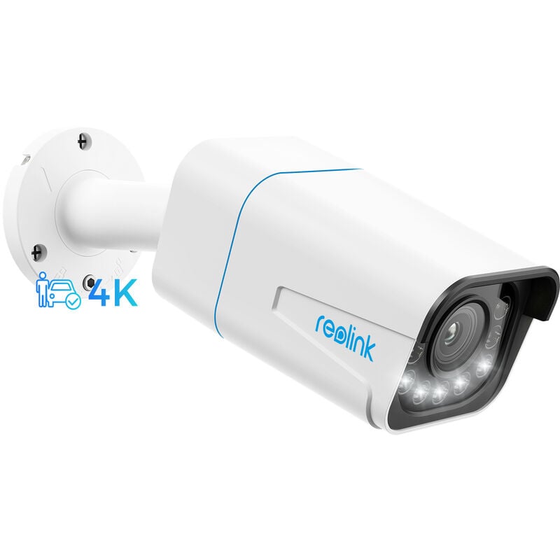 foto del prodotto reolink 4k telecamera poe esterno con 5x zoom ottico, rilevamento di persone veicoli, videosorveglianza visione notturna a colori, time lapse,