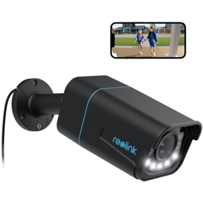foto del prodotto reolink 4k videocamere di sorveglianza 8mp poe , zoom 5x, visione notturna a colori, audio bidirezionale, rilevamento veicoli persone, rlc 811a nero