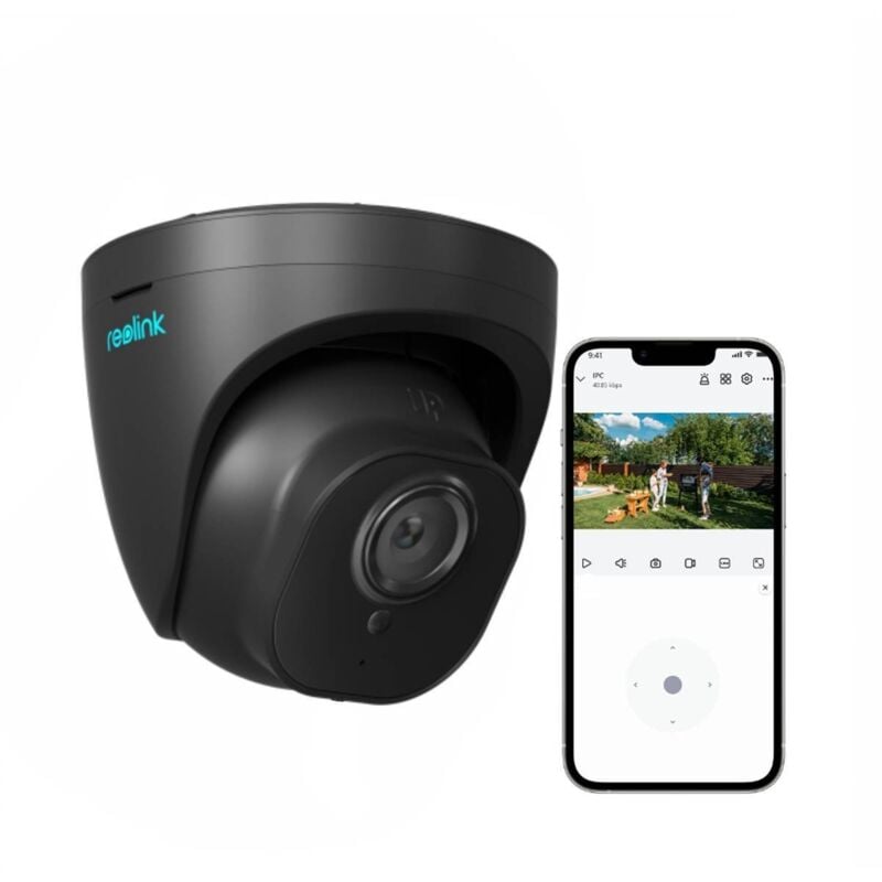 foto del prodotto reolink 5mp videocamere di sorveglianza a cupola poe, rilevamento persone veicoli, supporto audio, visione notturna ir, rlc 520 nero