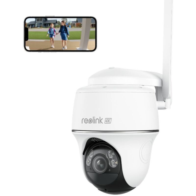 foto del prodotto reolink 8mp 4g lte videocamere di sorveglianza a batteria, visione notturna a colori, panoramica a 355 e inclinazione a 140 , rilevamento
