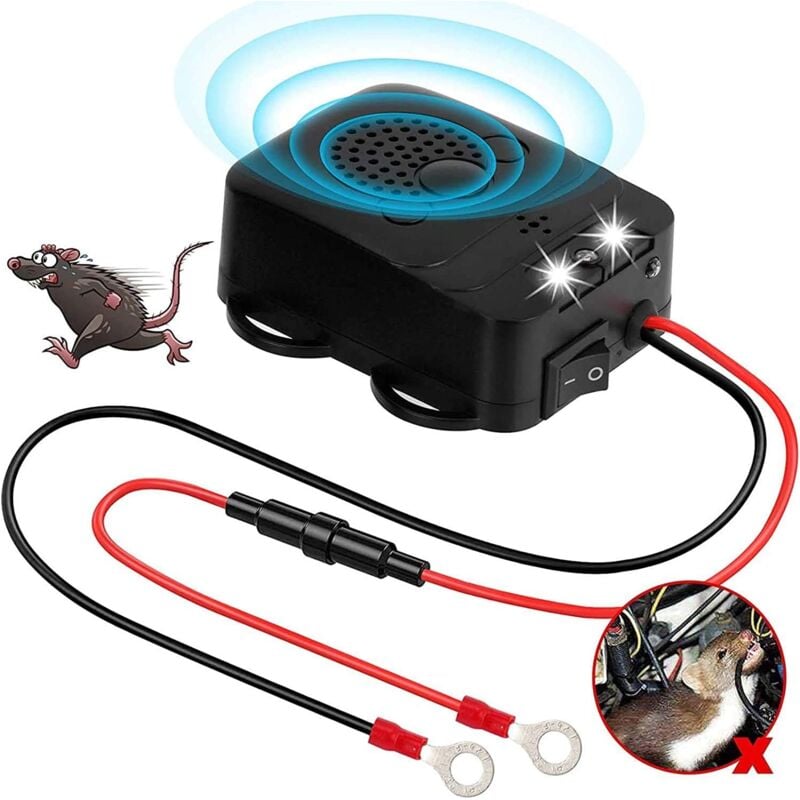foto del prodotto repellente ad ultrasuoni per l auto frequenza ultrasonica 12 khz 25 khz collegamento alla batteria dell auto da 12 v protezione contro le