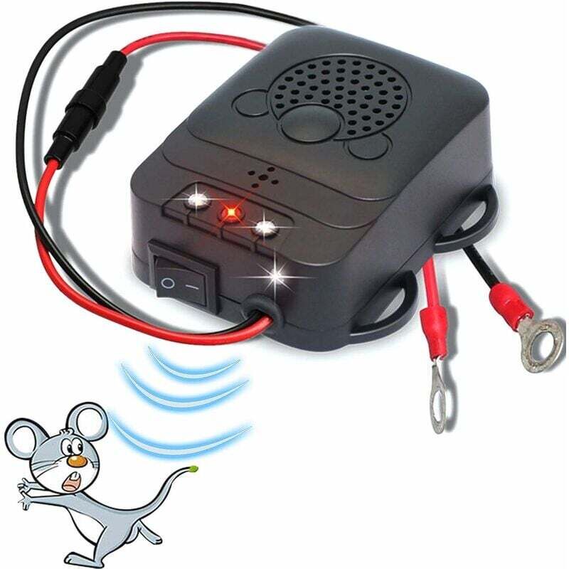 foto del prodotto repellente per auto a ultrasuoni, repellente anti insetti con luci stroboscopiche a led per fienile e cucina