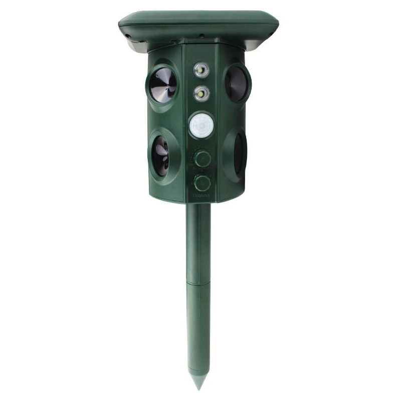 foto del prodotto repellente per gatti ad ultrasuoni repellente per zanzare a tre lati protezione per gatti impermeabile ip65 con luce e lampeggiante adatto