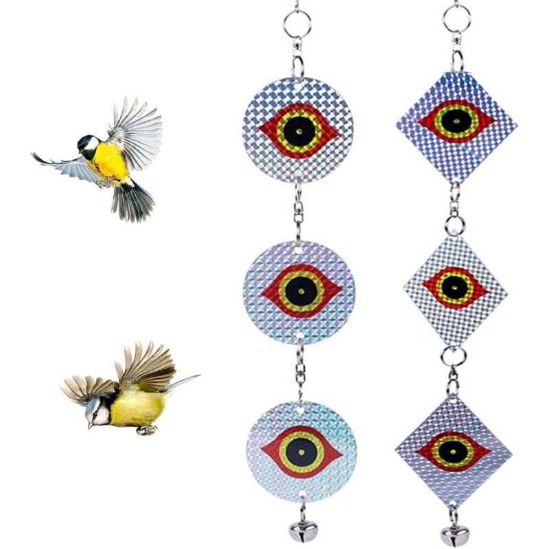 foto del prodotto repellente per piccioni da balcone, repellente per piccioni repellente per uccelli riflettente repellente per occhi di gufo con repellente per