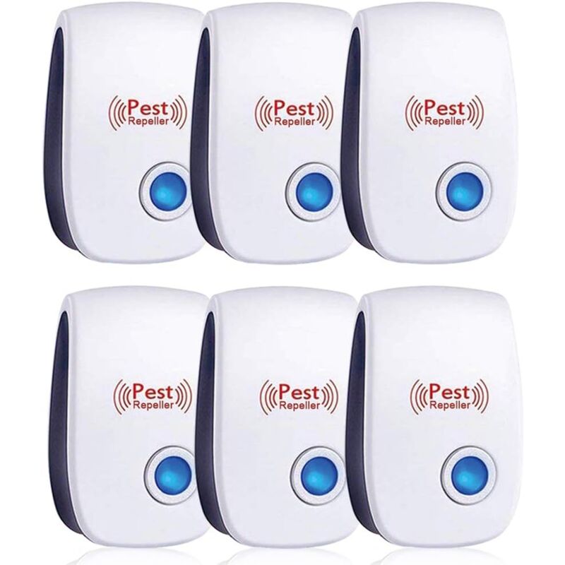 foto del prodotto repellente per roditori ad ultrasuoni, 6 pezzi repellente per topi e ratti ad ultrasuoni, repellente elettronico per insetti per interni per topi,