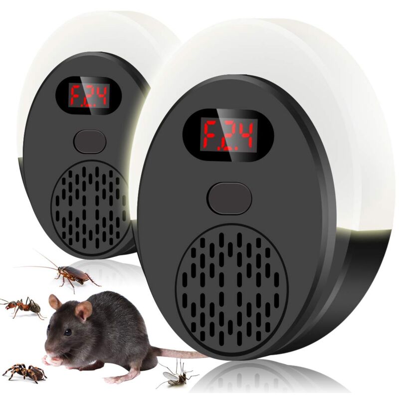 foto del prodotto repellente per roditori e insetti a ultrasuoni, 8 w con luci spaventose
