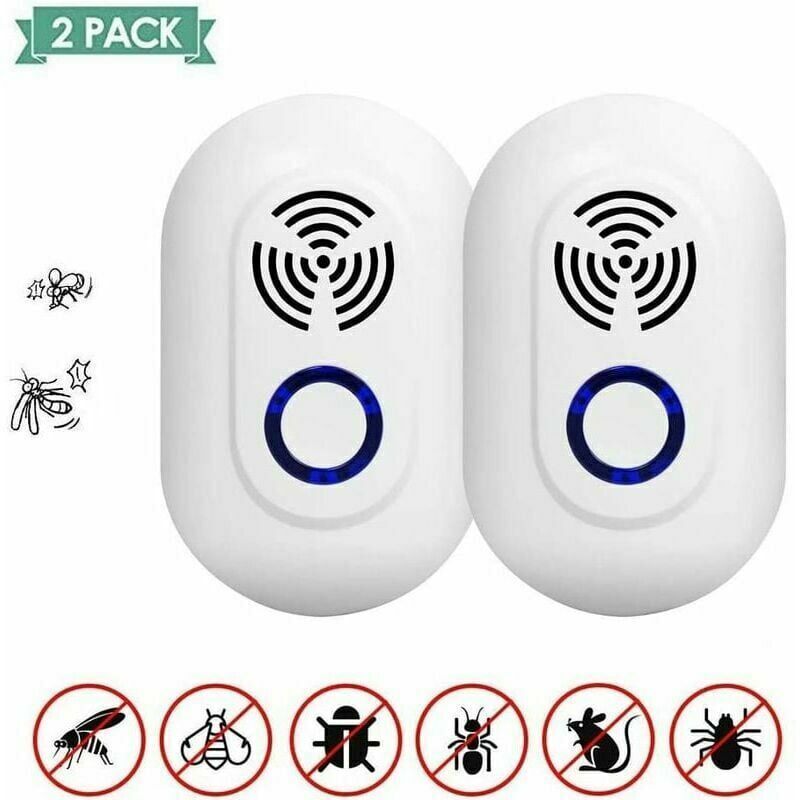 foto del prodotto repellente per topi e ratti a ultrasuoni repellente elettronico per roditori, insetti, scarafaggi, ecologico, naturale, biologico, repellente per