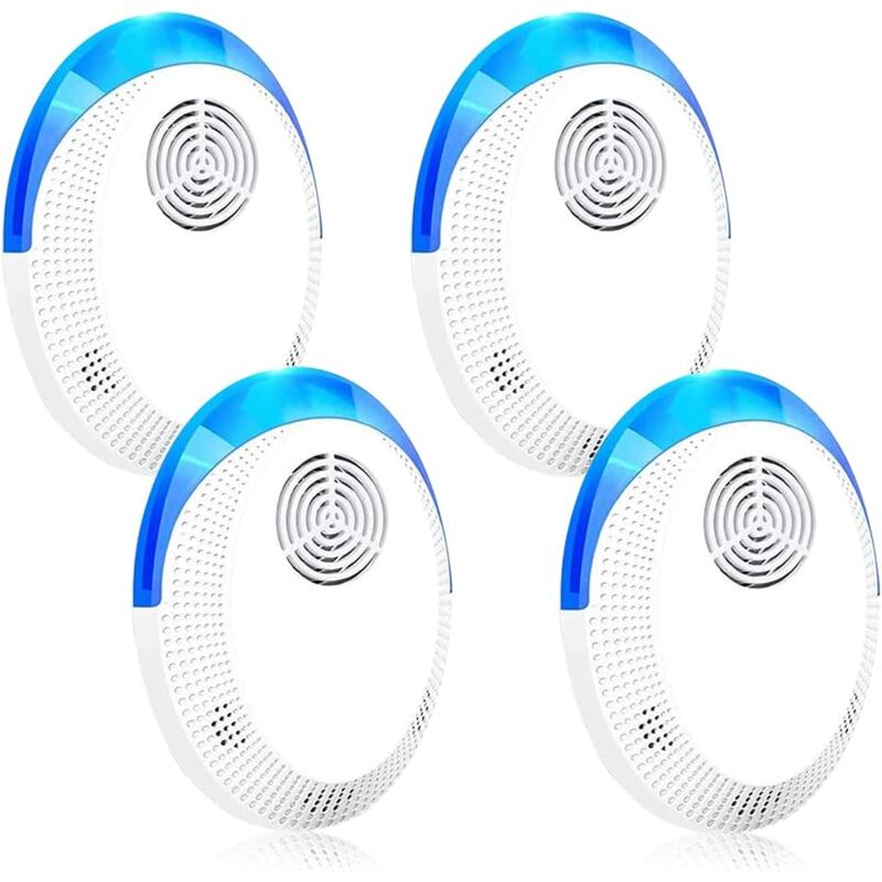 foto del prodotto repellente per topi e ratti ad ultrasuoni, confezione da 4, dispositivo repellente per topi ad ultrasuoni, dispositivo repellente per interni ad