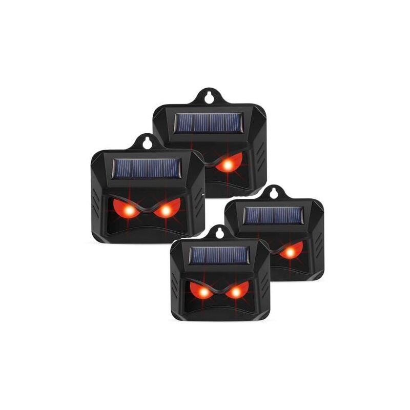 foto del prodotto repellente solare contro animali selvatici come procioni, cervi, volpi, cinghiali, ecc. 4 repellenti efficaci con luce led rossa