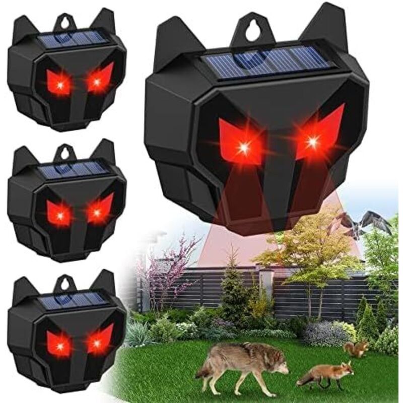 foto del prodotto repellente solare per gatti, repellente per animali notturni con flash muto, repellente per gatti all aperto, repellente impermeabile per piccioni e