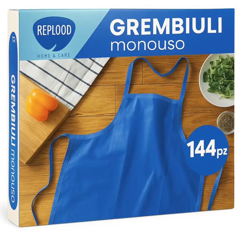 foto del prodotto replood 144x grembiuli monouso in polietilene usa e getta per cucina e pulizie
