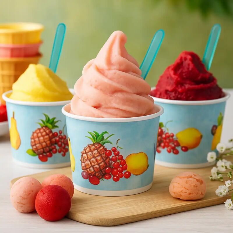 foto del prodotto replood 200x coppette gelato in carta 120cc monouso secchielli decorati colorati