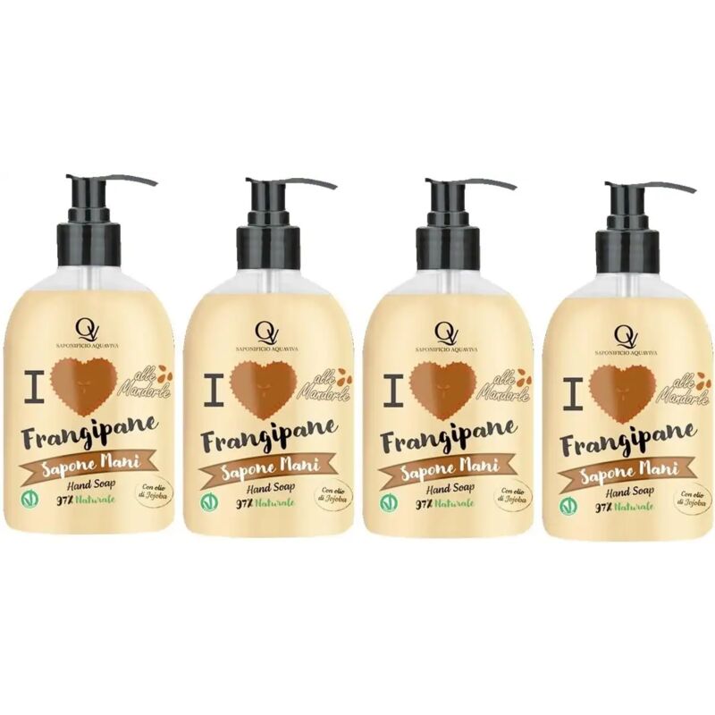 foto del prodotto replood 4 pezzi aquaviva sapone liquido frangipane 500ml profumo dolce e delicato
