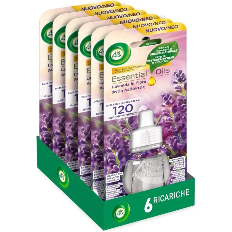 foto del prodotto replood 6x airwick ricariche per diffusore elettrico di oli essenziali fragranza lavanda