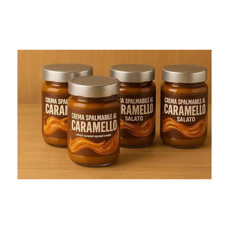 foto del prodotto replood crema dolce al caramello salato, 4 vasetti da 200g, senza olio di palma