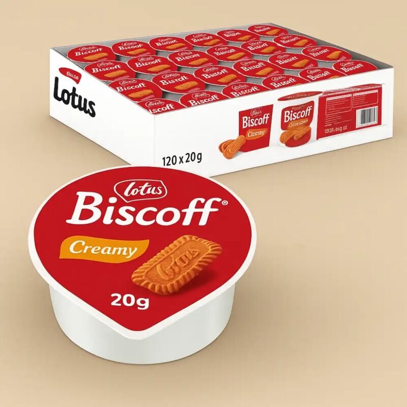 foto del prodotto replood lotus biscoff creamy 120x20g monoporzioni crema biscotto spalmabile